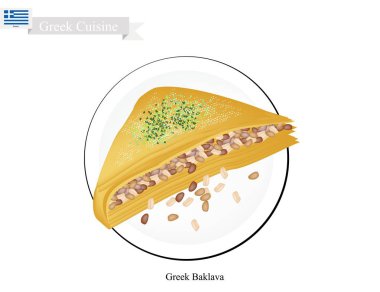 Baklava veya Yunan peynir pasta şurubu ile