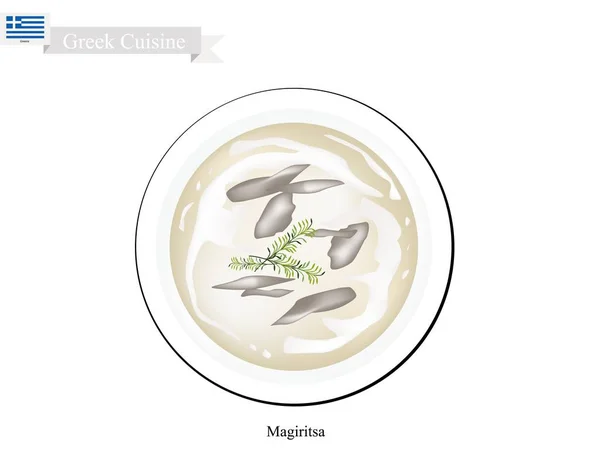 Magiritsa, een van de populaire voedsel in Griekenland — Stockvector