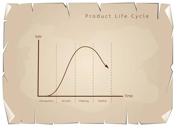 Marketing Concept of Product Life Cycle Graph Chart — Stock Vector