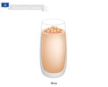Boza, geleneksel Kosovan içki ile kavrulmuş nohut