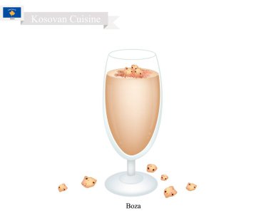 Boza, geleneksel Kosovan içki ile kavrulmuş nohut