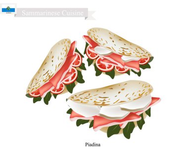 Piadina, ünlü bir yemek San Marino
