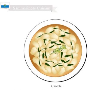 Gnocchi domates soslu, ünlü yemek San Marino