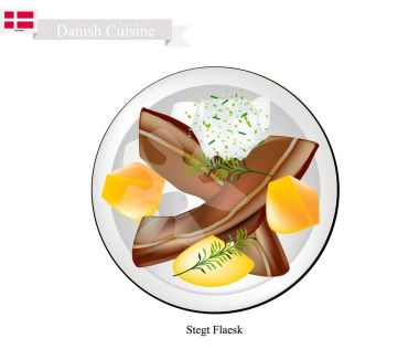 Stegt Flaesk veya kızarmış domuz pastırması, Danimarka Ulusal çanak