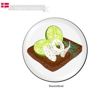 Kalamar, Danimarka Ulusal çanak ile Smorrebrod
