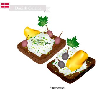 Kızarmış tavuk, Danimarka Ulusal çanak ile Smorrebrod