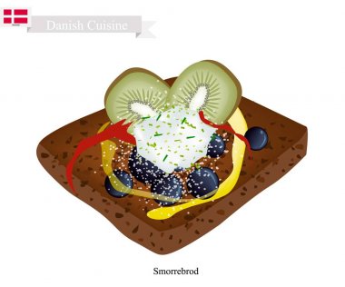 Smorrebrod dilim kivi, Danimarka Ulusal çanak ile