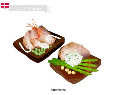 Danimarka Ulusal yemek sığır eti ile Smorrebrod
