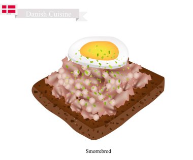 Doğranmış Liverpaste, Danimarka Ulusal çanak ile Smorrebrod