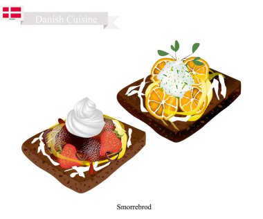 Çilek ve limon, Danimarka Ulusal çanak ile Smorrebrod