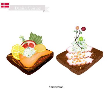 Deniz ürünleri, Danimarka Ulusal çanak ile Smorrebrod