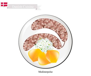 Medisterpolse veya domuz sosisi, Danimarka için popüler bir çanak