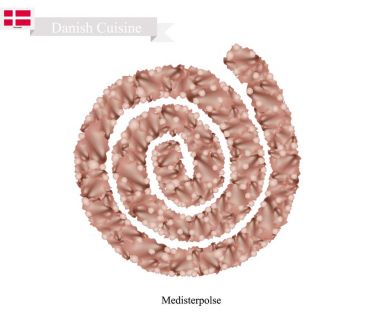 Medisterpolse veya domuz sosisi, popüler bir Danimarka