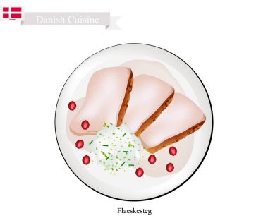 Flaeskesteg veya kavrulmuş domuz, Danimarka Ulusal çanak