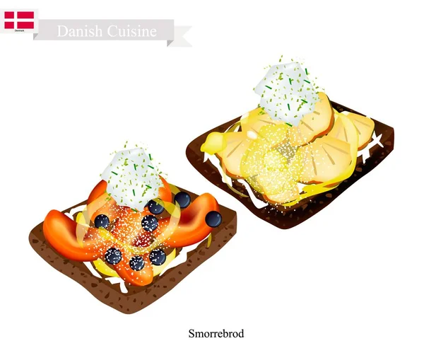 Taze meyve, Danimarka Ulusal çanak ile Smorrebrod