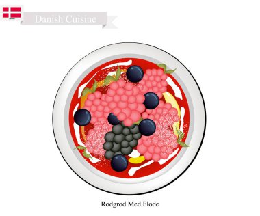 Rodgrod tıp Flode, Danimarka için popüler bir tatlı