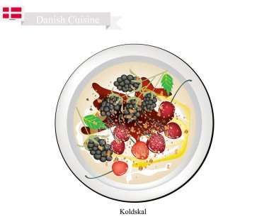 Koldskal ya da buzdolabı ayran, Danimarka için popüler bir tatlı