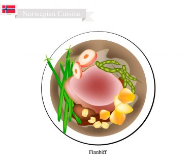 Finnbiff veya sote Ren geyiği, Norveç'in popüler çanak