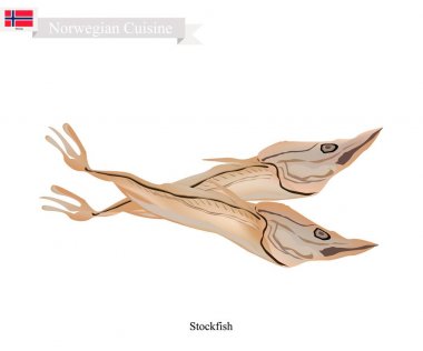 Stockfish veya balık tuzsuz, Norveç'te bir popüler gıda