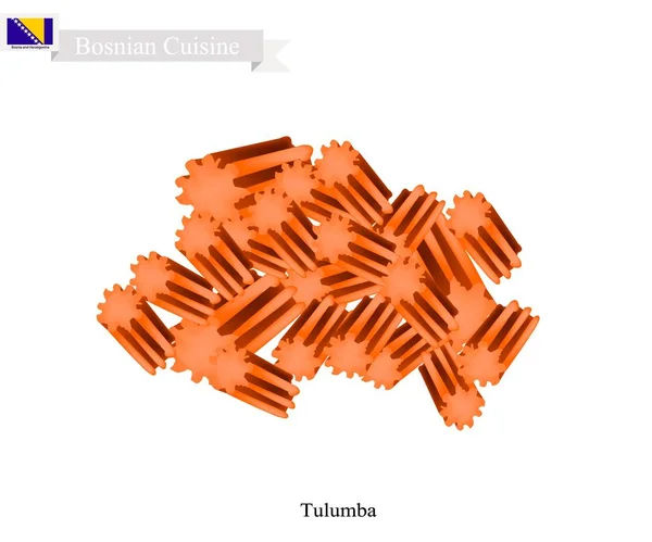 Tulumbaor vagy a hagyományos bosnyák és a ramadán desszert — Stock Vector