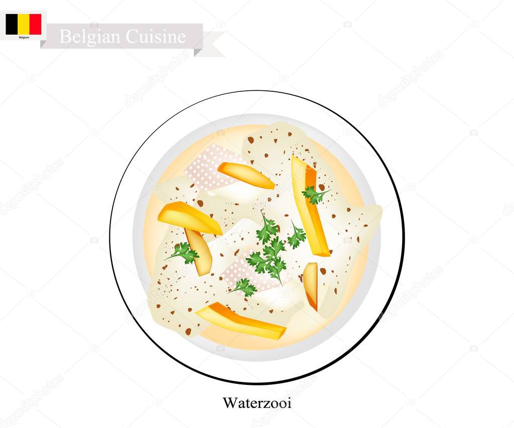 Waterzooi or Belgian Creamy Soup with Chicken