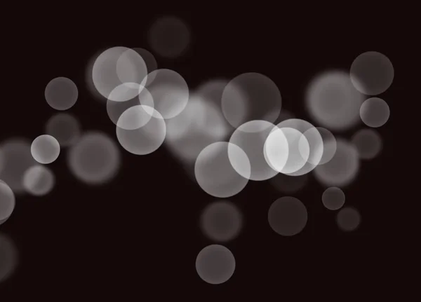 Elemento de design de bolhas de bokeh abstratas em fundo preto — Fotografia de Stock
