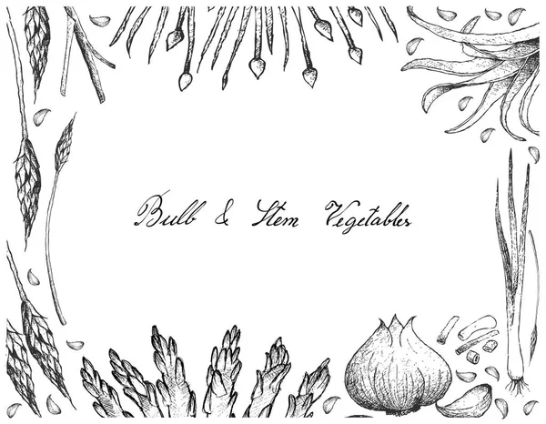 Ampul ve kök sebzeler çerçeve beyaz arka plan üzerinde