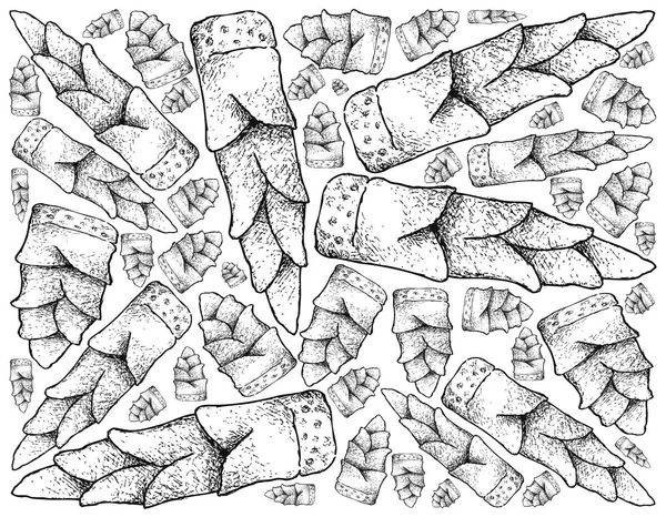 beyaz zemin üzerine taze bamboo shoot