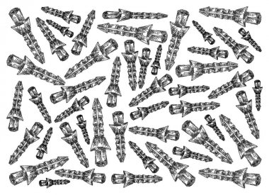 Plastik kol çapa sor duvar fişleri arka plan