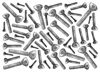 Havşabaş yuva kapağı vidalar arka plan el çekilmiş