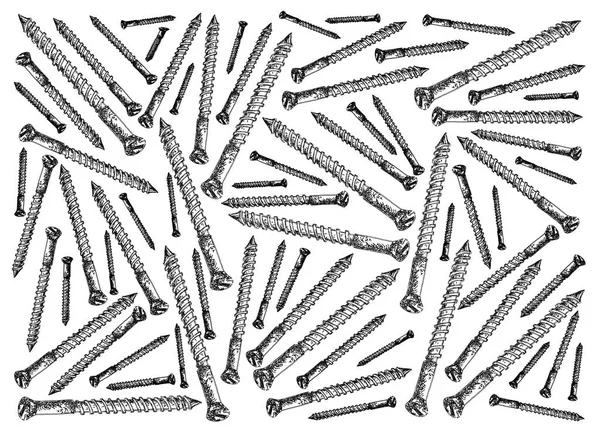 Background of Slotted Pan Head Self Tapping Screws — Stock Photo, Image