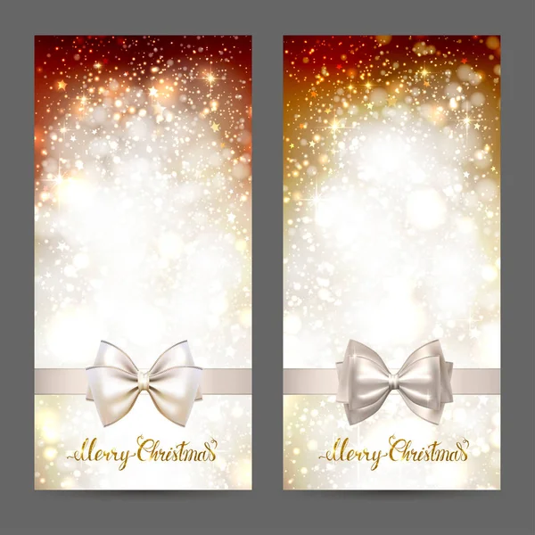 Deux cartes de vœux festives — Image vectorielle