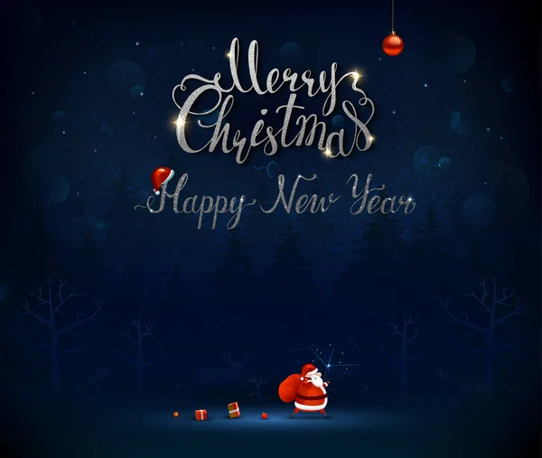 God jul och gott nytt år c — Stock vektor