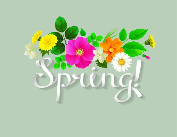 Письменное слово Spring — стоковый вектор