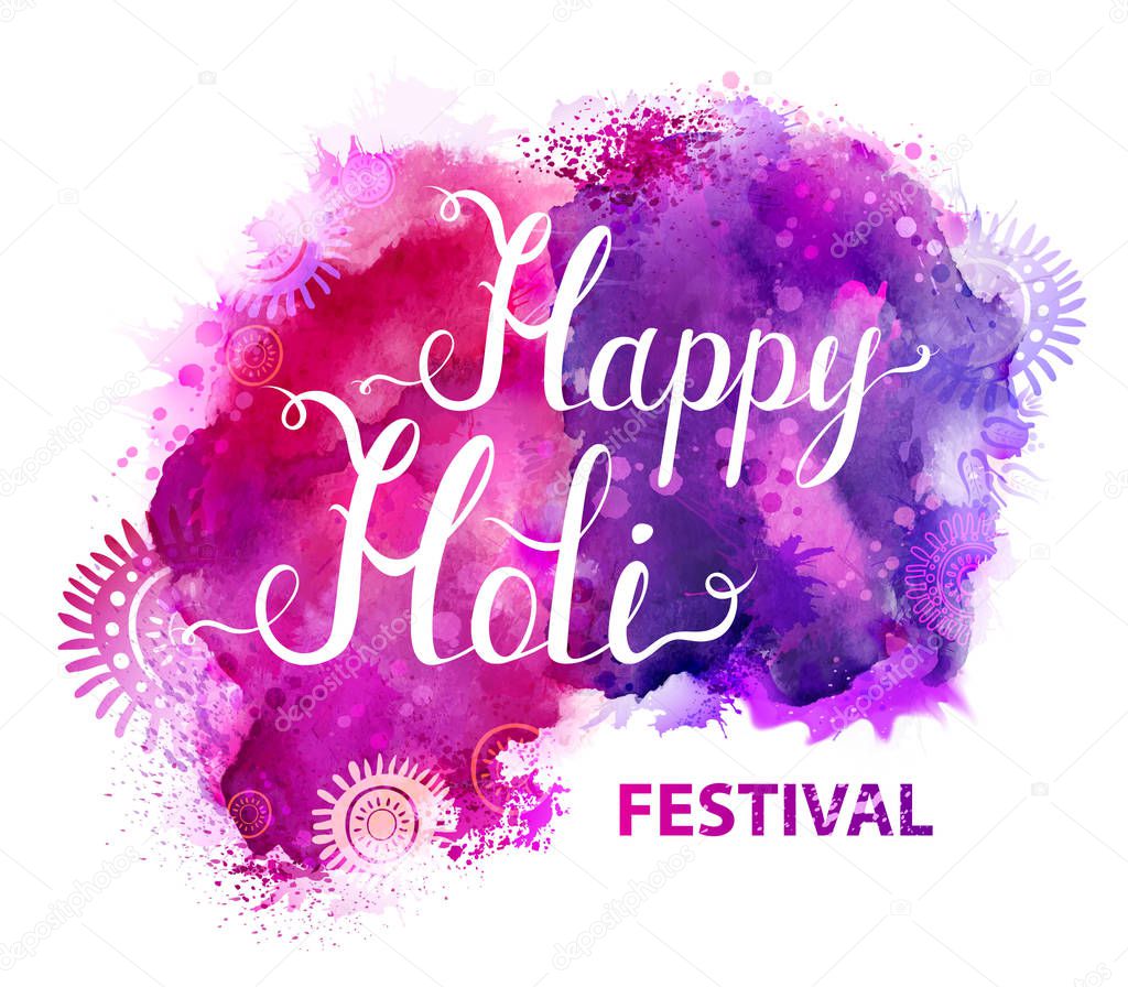 Happy Holi festival banner