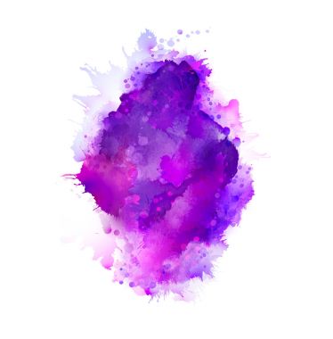 Purple watercolor stains clipart