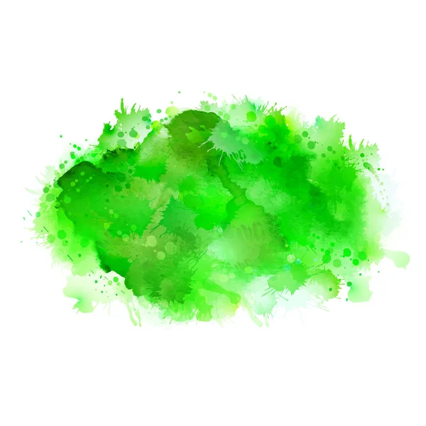 Manchas de aguarela de sombra verde — Vetor de Stock