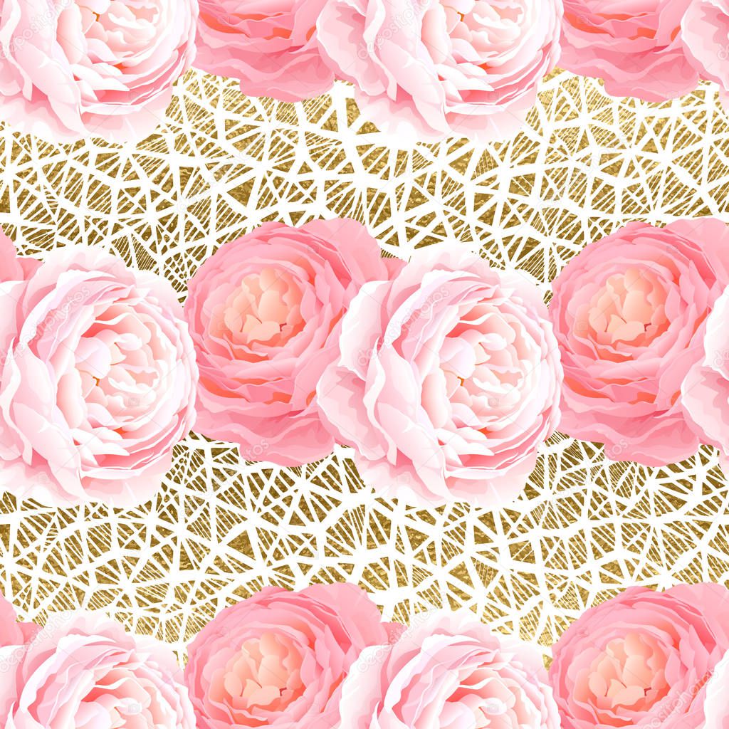 pattern with elegance color pink roses