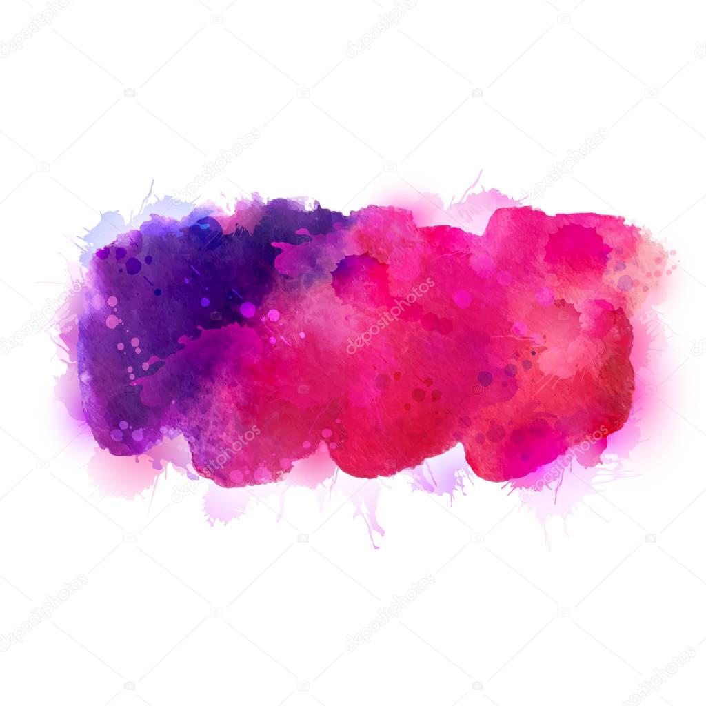 Purple watercolor stains