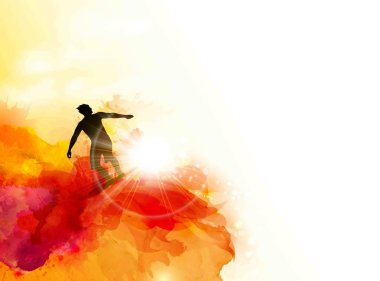 Hareket, hız ve su soyut resim