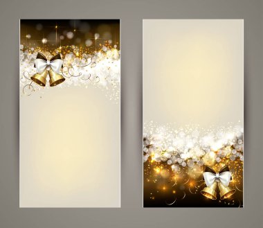 Çan ile Noel tebrik kartı.