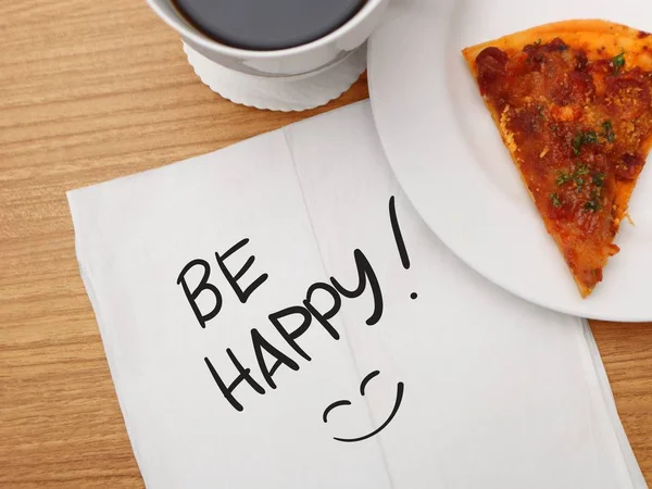 Palabras motivacionales Ser feliz —  Fotos de Stock