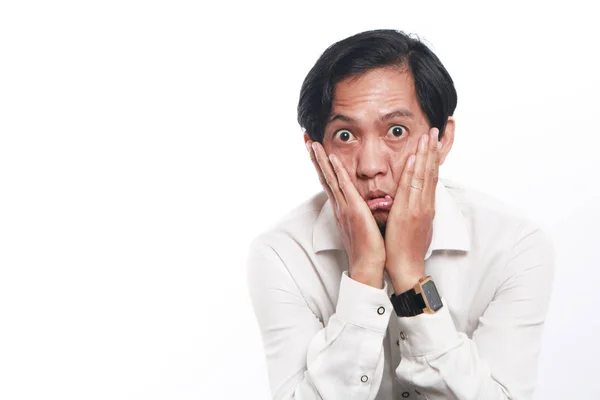 Funny Young Asian Businessman Looked Very Bored — Stock Photo, Image