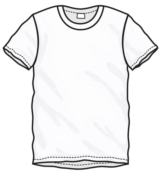 Modèle de conception de T-shirt blanc — Image vectorielle