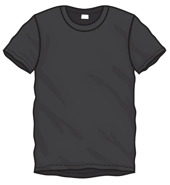 Μαύρο t-shirt πρότυπο σχεδίασης — Διανυσματικό Αρχείο