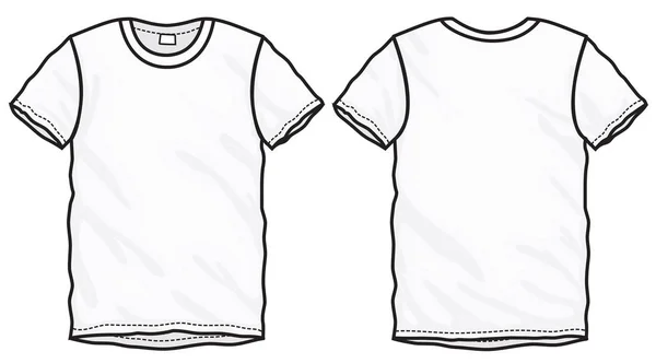 T-shirt bianca modello di design — Vettoriale Stock