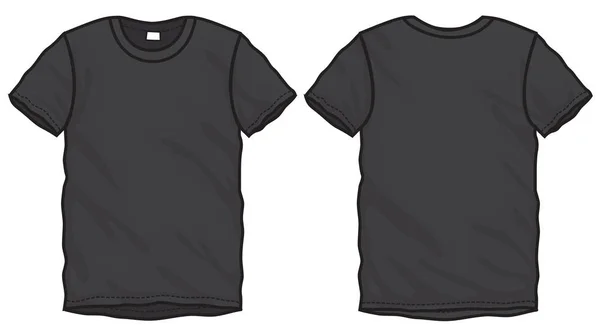 Modèle de conception de T-shirt noir — Image vectorielle