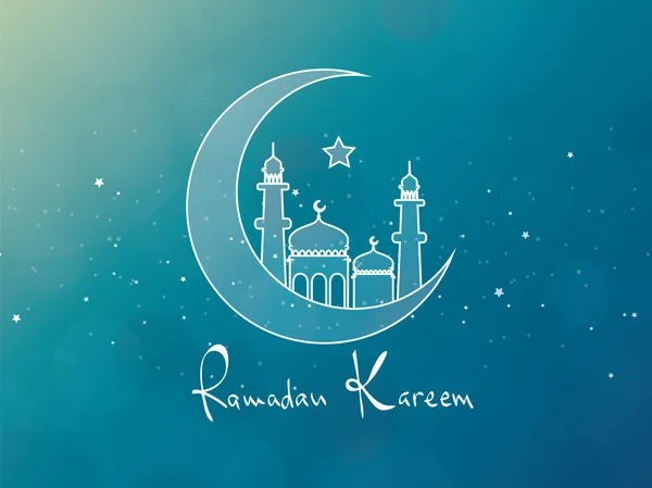Vector Illustration of Ramadan Kareem Greeting Card Design - Stok Vektor