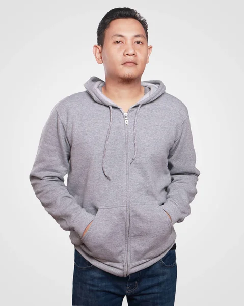 Gray Hoodie Mock up — Stok Foto