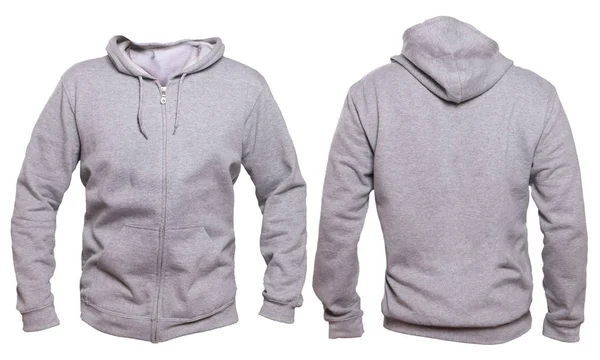 Cinza Hoodie Mock up — Fotografia de Stock